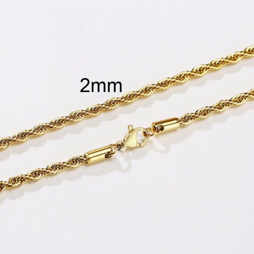 Load image into Gallery viewer, Men&#39;s Long Stainless Rope Necklace
